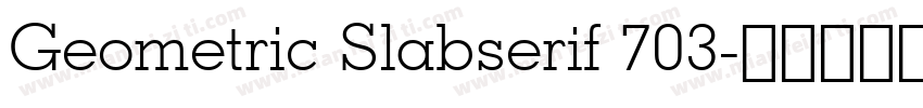 Geometric Slabserif 703字体转换